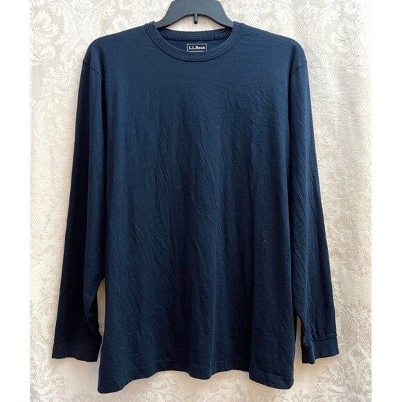 L.L. Bean Mens Carefree Unshrinkable Traditional Fit Long Sleeve Tee Size L Tall - Picture 1 of 4